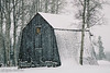 An old Barn in the snow